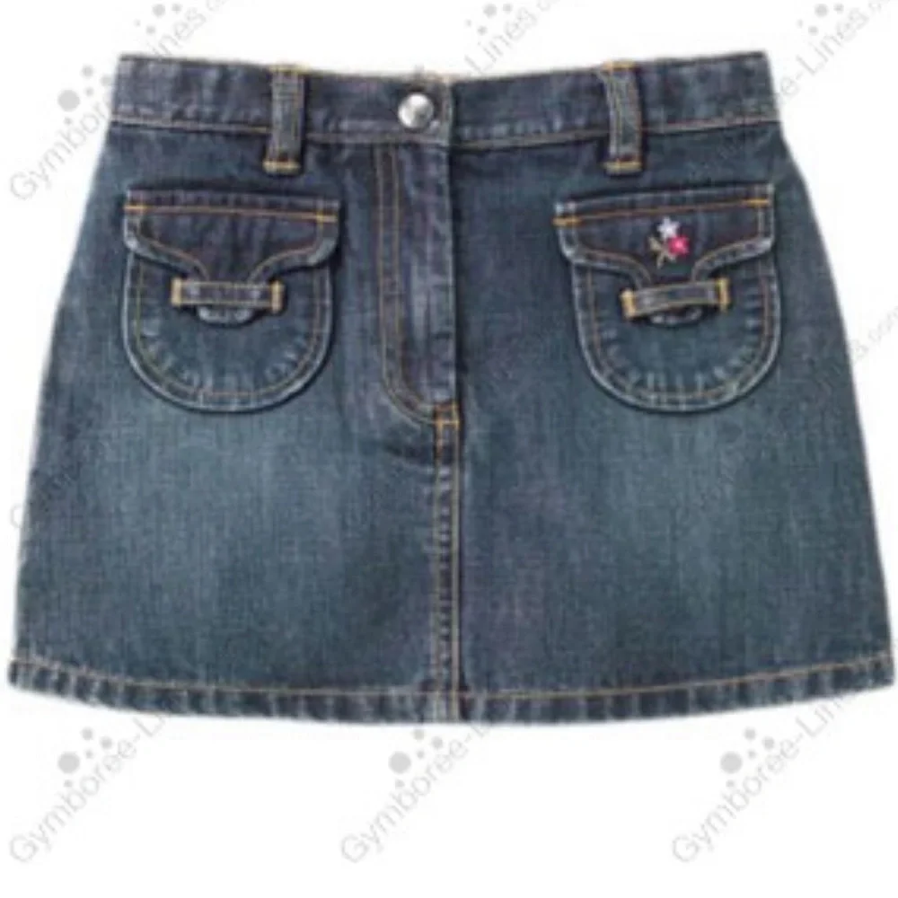 Gymboree Chelsea Girl Denim Embroidered Skort Size 5